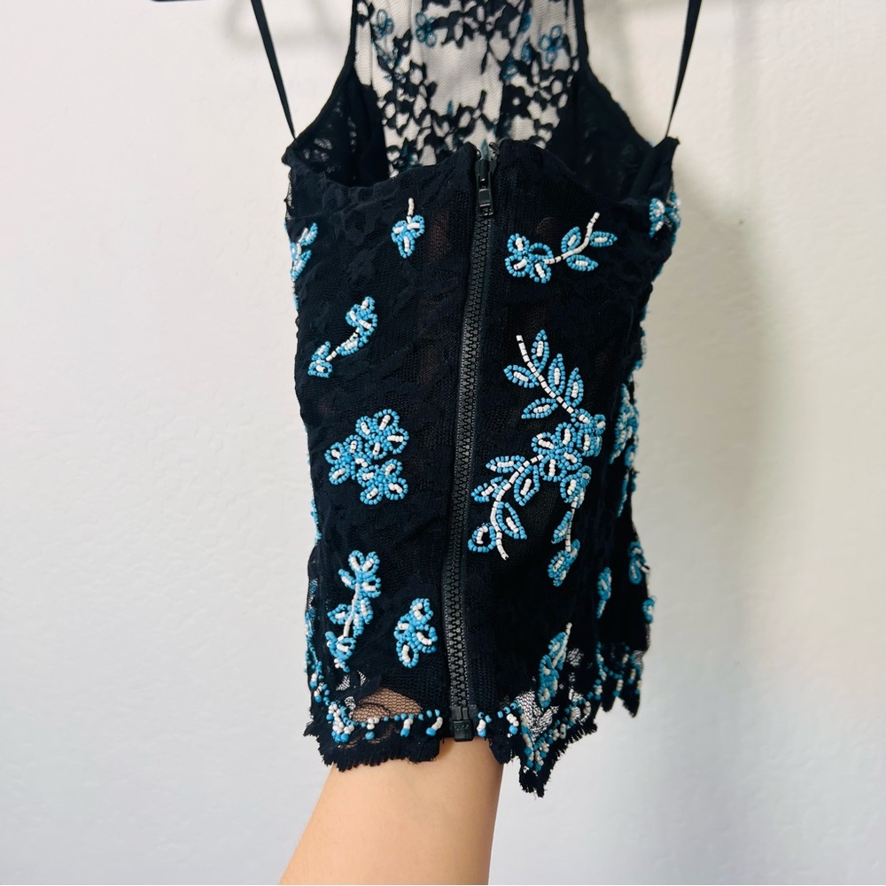 Vintage Cache Beaded Lace Halter Top 6 - Picture 10 of 13